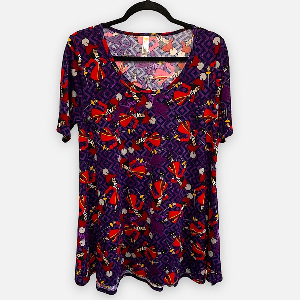 LuLaRoe Perfect-T Captain Hook Print Disney Tee